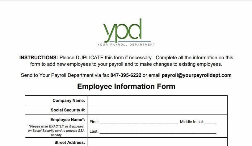 Employee Information Form